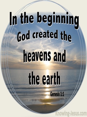 Genesis 1:1 In The Beginning God (cream)